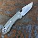 GiantMouse ACE Atelier Green Canvas Micarta Satin Elmax Folding Knife